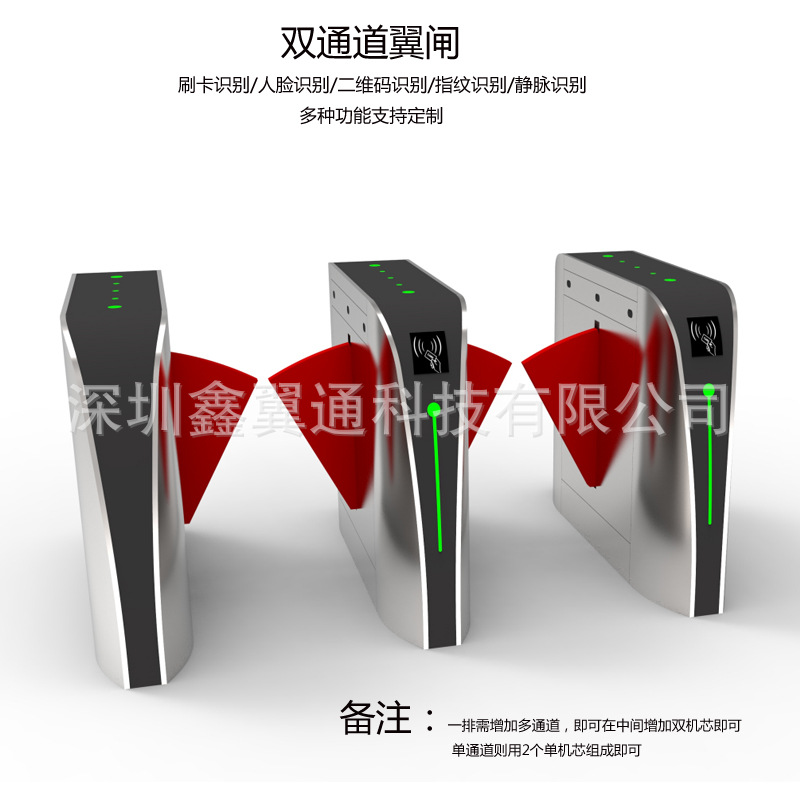 刷卡翼闸自助餐厅吞卡闸机人脸识别消费速通门ESD静电测试门禁