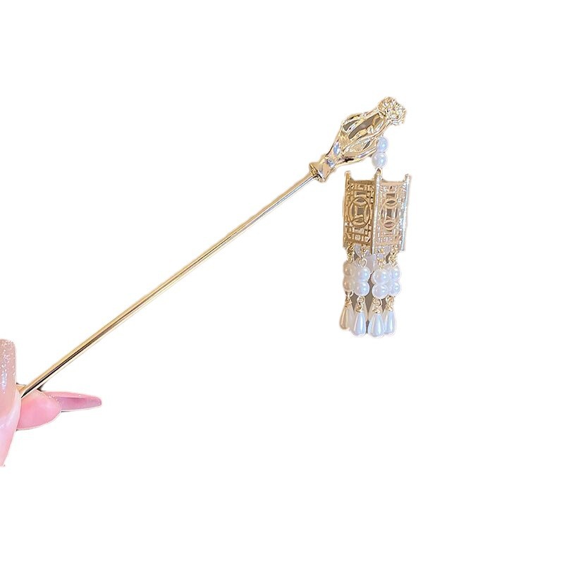 Ancient style hanfu hair accessories women's lantern tassel hairpin retro style court fairy luminous chopsticks headdress daily accessories