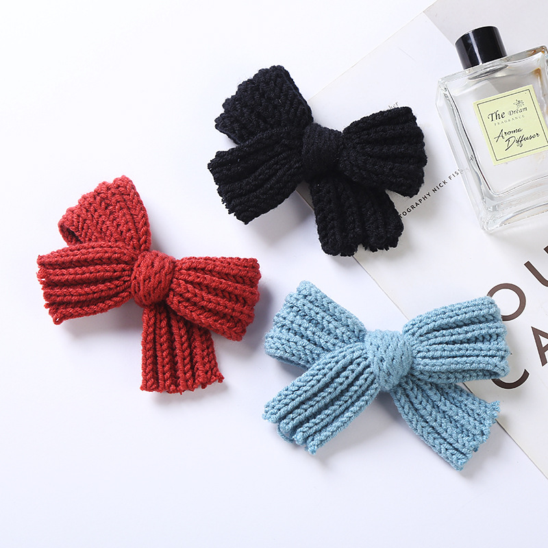 Autumn And Winter New Children's Headwear 10.5*7cm Girls Wool Bow Hairpin display picture 5