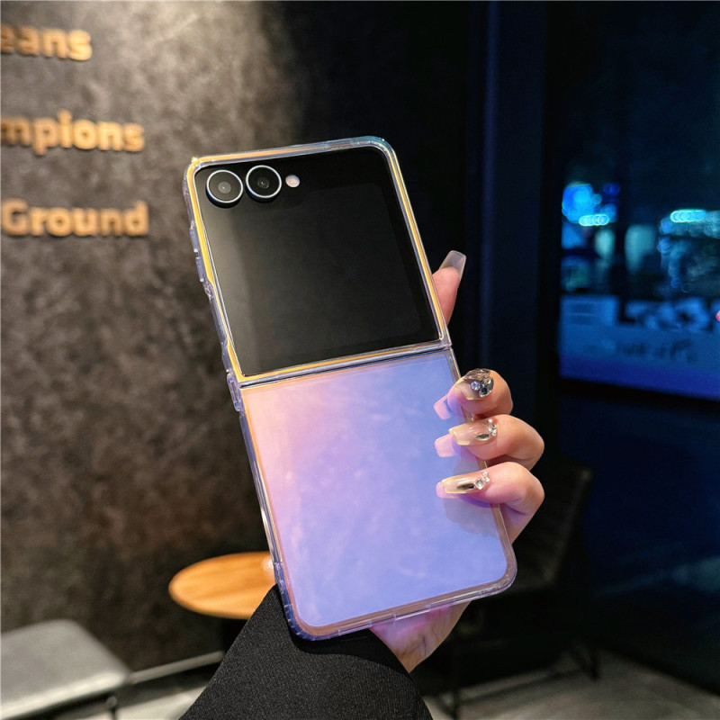 适用三星zflip7磁吸手机壳Zflip 7代折叠屏镭射渐变zflip6翻盖套|undefined