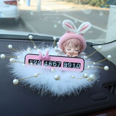 Parking Number Plate, Cute | Nömrəli dayanma kartı - velvet-rabbit-ears-annie-pink-license-plate-rabbit-ears-pearl-pad