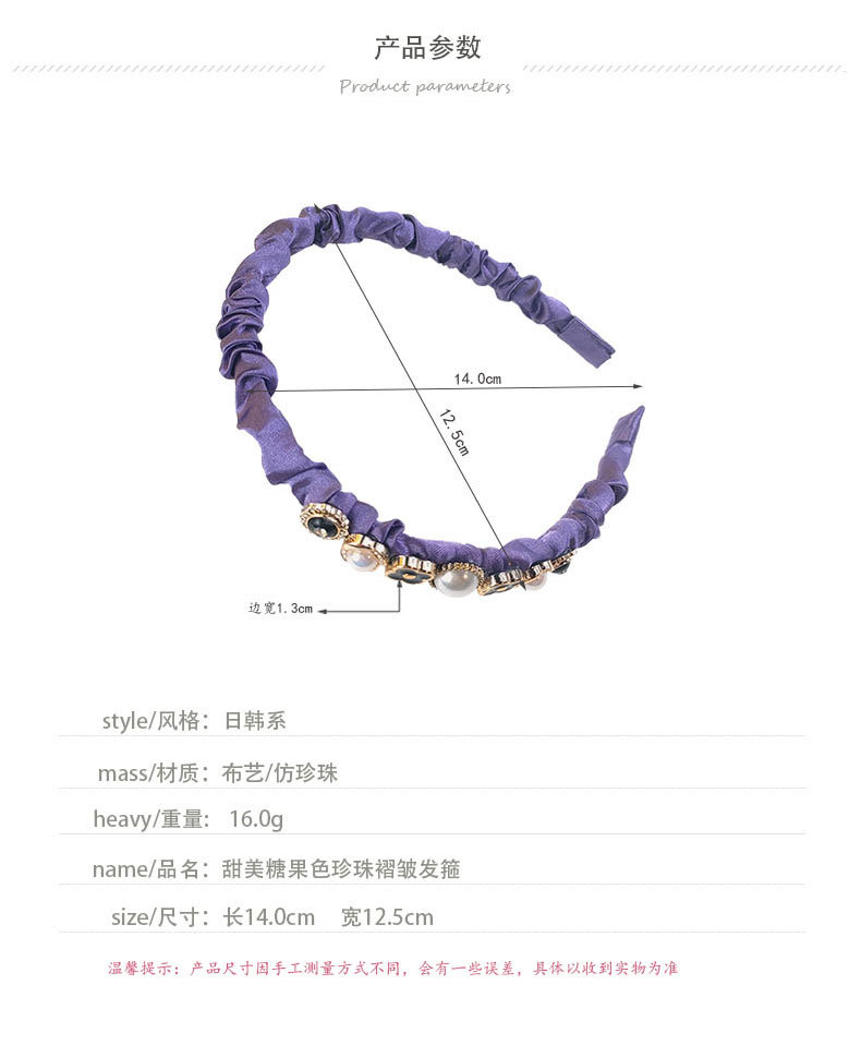 Korean Fine Fold Headband display picture 2