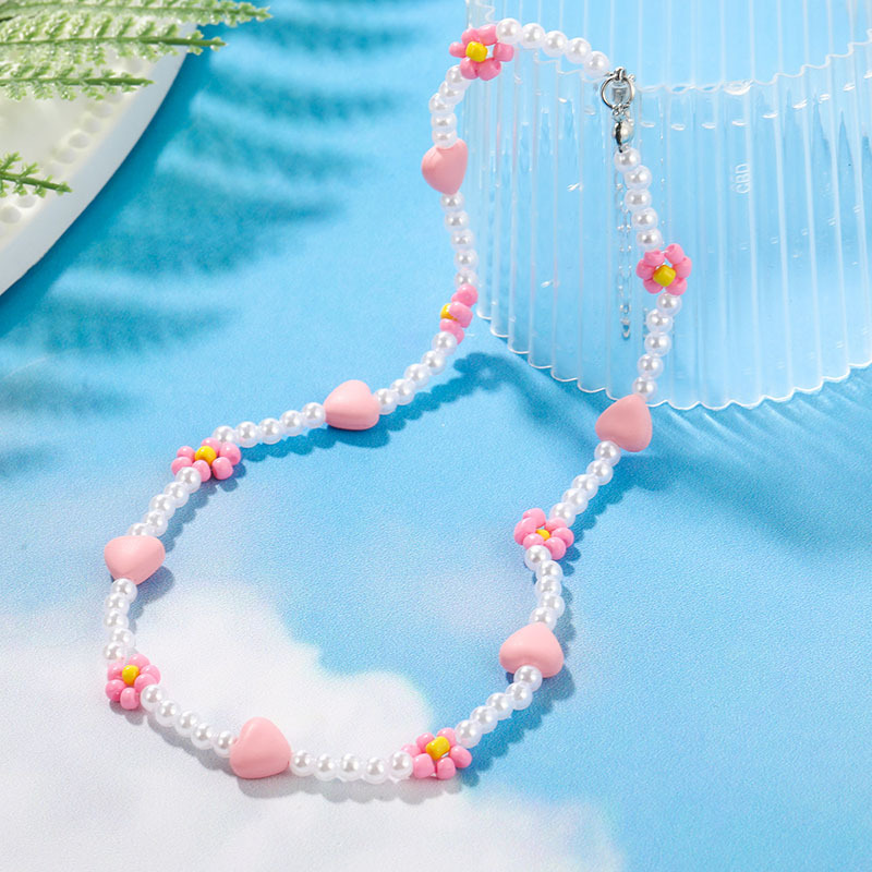 Fashion Flower Alloy Beaded Womenu0027S Necklace