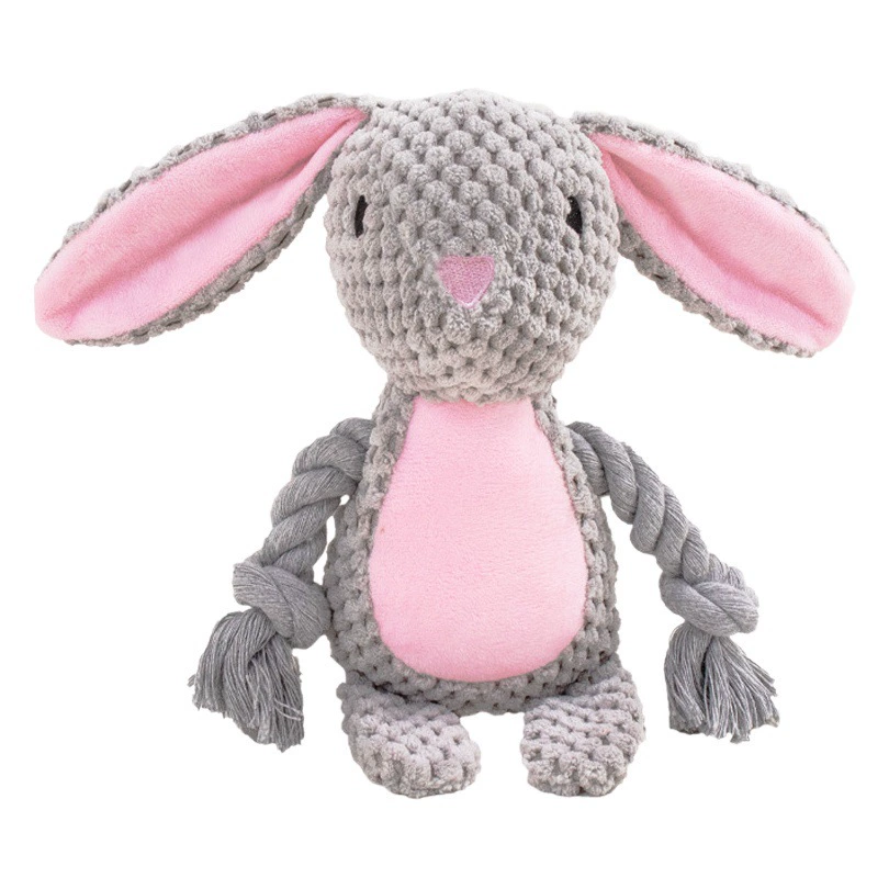 Трансграничные новые домашние животные плюшевые звуки хлопчатобумажная веревка игрушка лиса лягушка свинья собака интерактивные учебные принадлежности для перетягивания каната