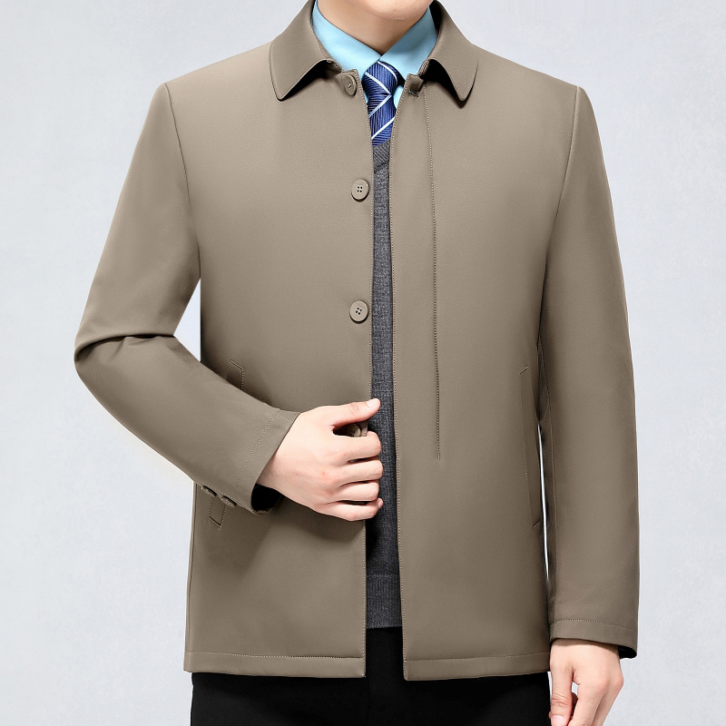专柜羽绒服男2023冬季商务休闲保暖白鸭绒中老年爸爸可拆内胆外套