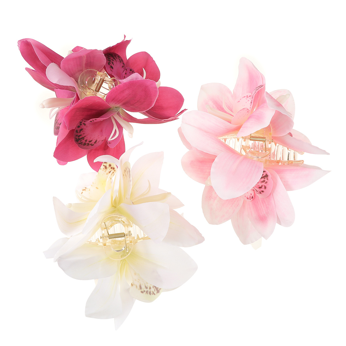 Women's Flower Sweet Mixed Materials Hair Claws display picture 1