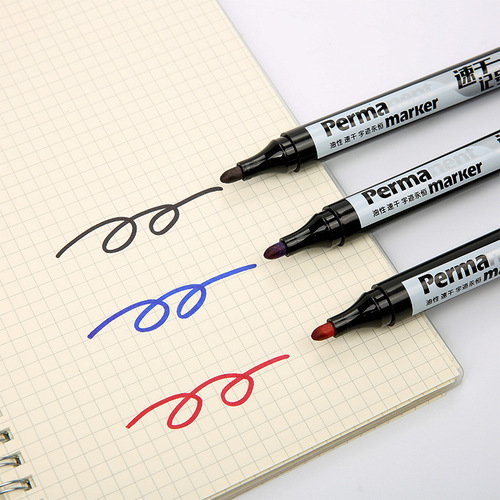 Factory markers red blue black waterproof logistics pens 10 boxed oil-based large pens mark markers wholesale
