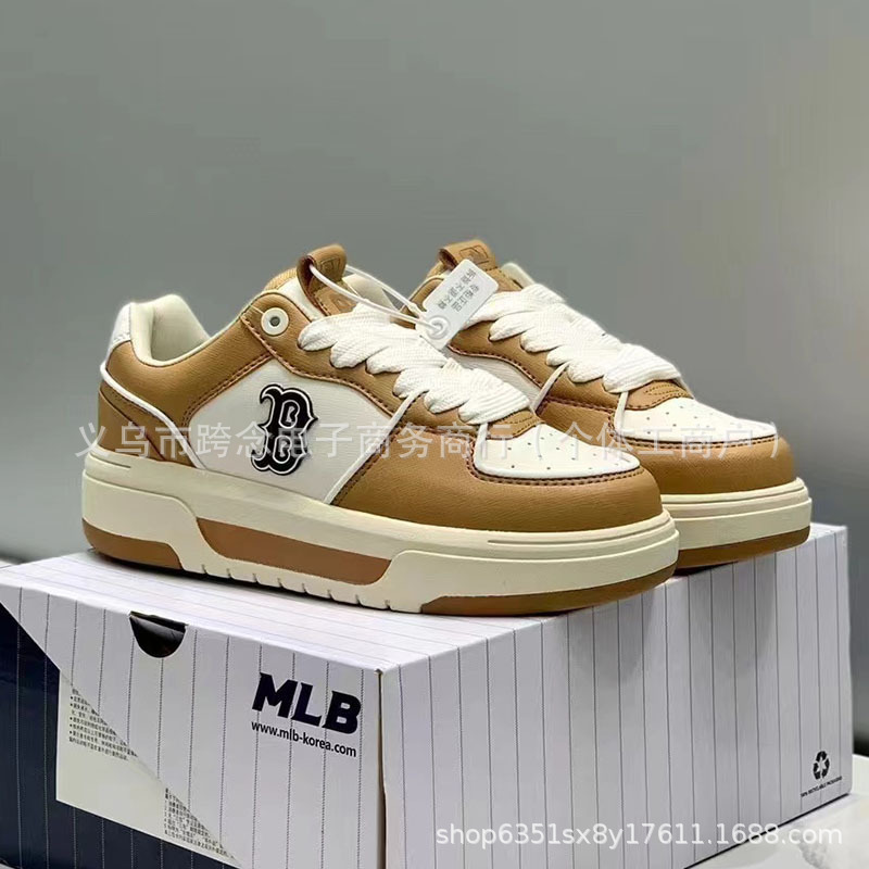 莆田高版本MLB学长鞋NY洋基队新款老	爹鞋厚底增高男女休闲运动鞋|undefined