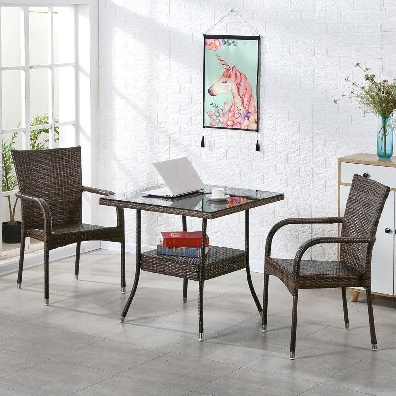 새롭게 업그레이드된 반포장 의자 2+80 복층조립 사각테이블(쿠션포함)