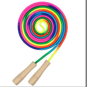 Children's Wooden Colorful Rope Skipping Adjustable Student Sports Goods Sports Fitness Amazon Hot Rope Skipping Wholesale