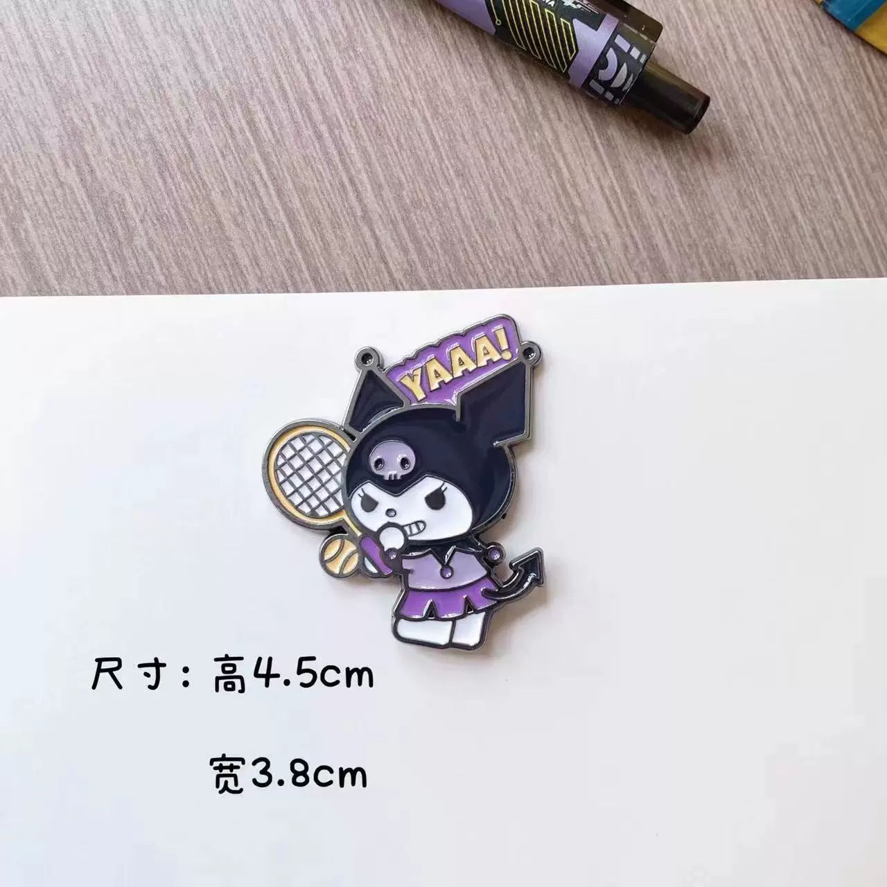 Брошь (Sanrio) Cute Cartoon Metal Badge, цинковый сплав, 6.3×5.27 см, 13 г, детский аксессуар