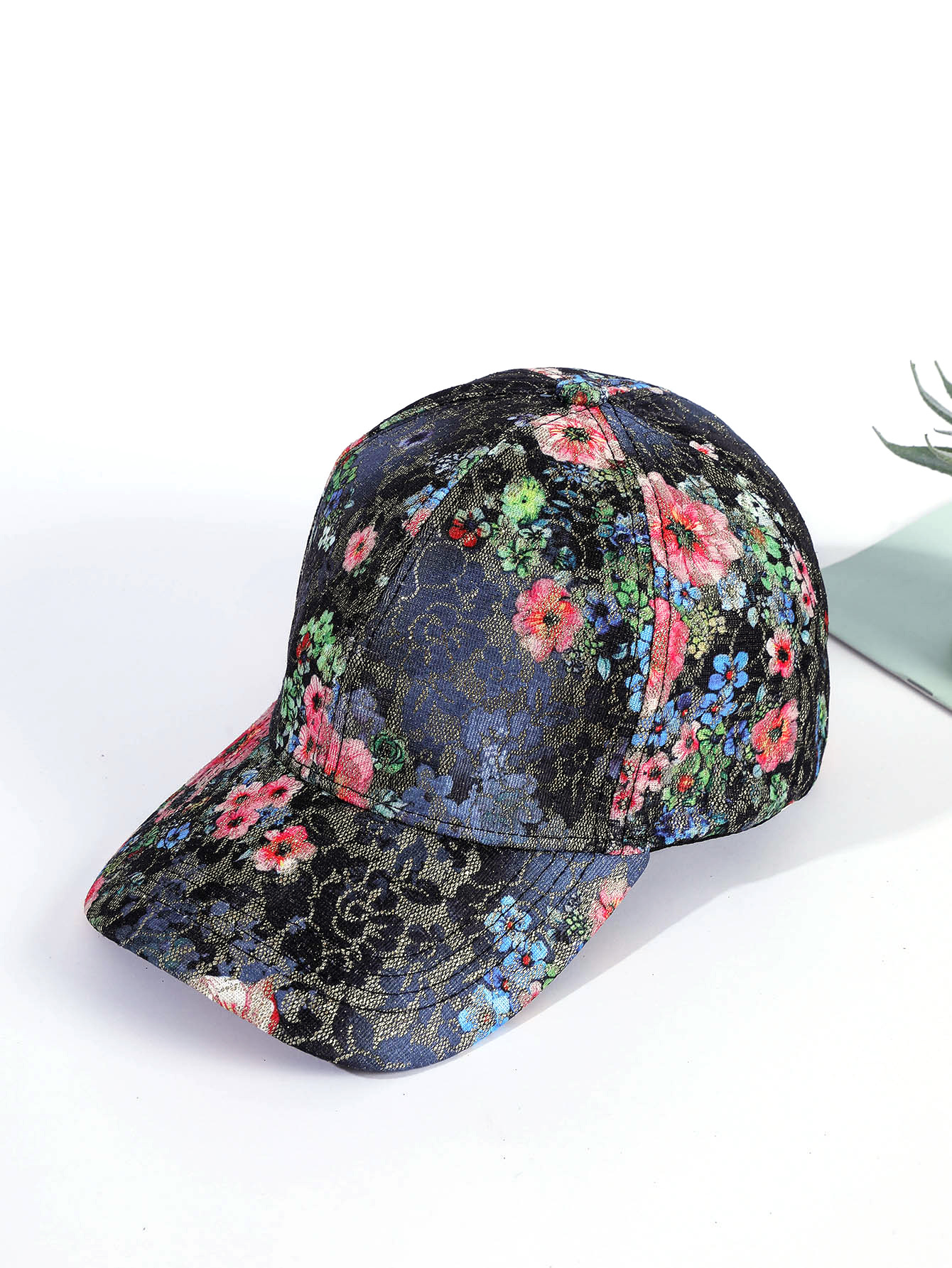 Sombrero gorra de béisbol de las mujeres de moda coreana marca de moda versátil nuevo color de la flor de las mujeres impreso casquillo enarbolado