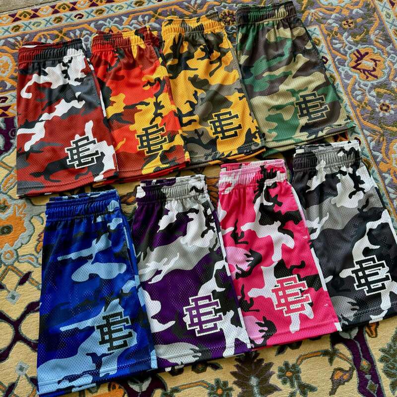 Ee American Camouflage Cashew Flower Shorts European and American Trendy Ericemanuel Shorts Running Sports Basketball Shorts