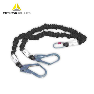 Delta 504240 Y-shaped Elastic Shock-absorbing Rope, Double Hook Buffer Rope, Anti-fall Safety Rope for High-altitude Work