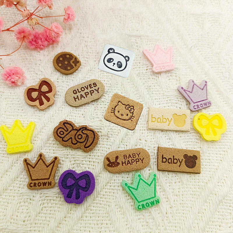 Leather Label Small Batch Imitation Deerskin Velvet Soft Label Embossed Handmade Leather Label Kidsren's Clothing Shoes Hats Baby Clothes Accessories