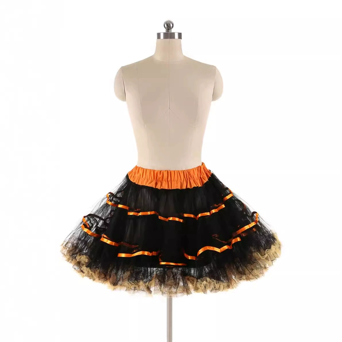 Оптовая продажа AliExpress Amazon поставляет сшивание взрослых половинной длины сетчатая цветная рубашка-пачка