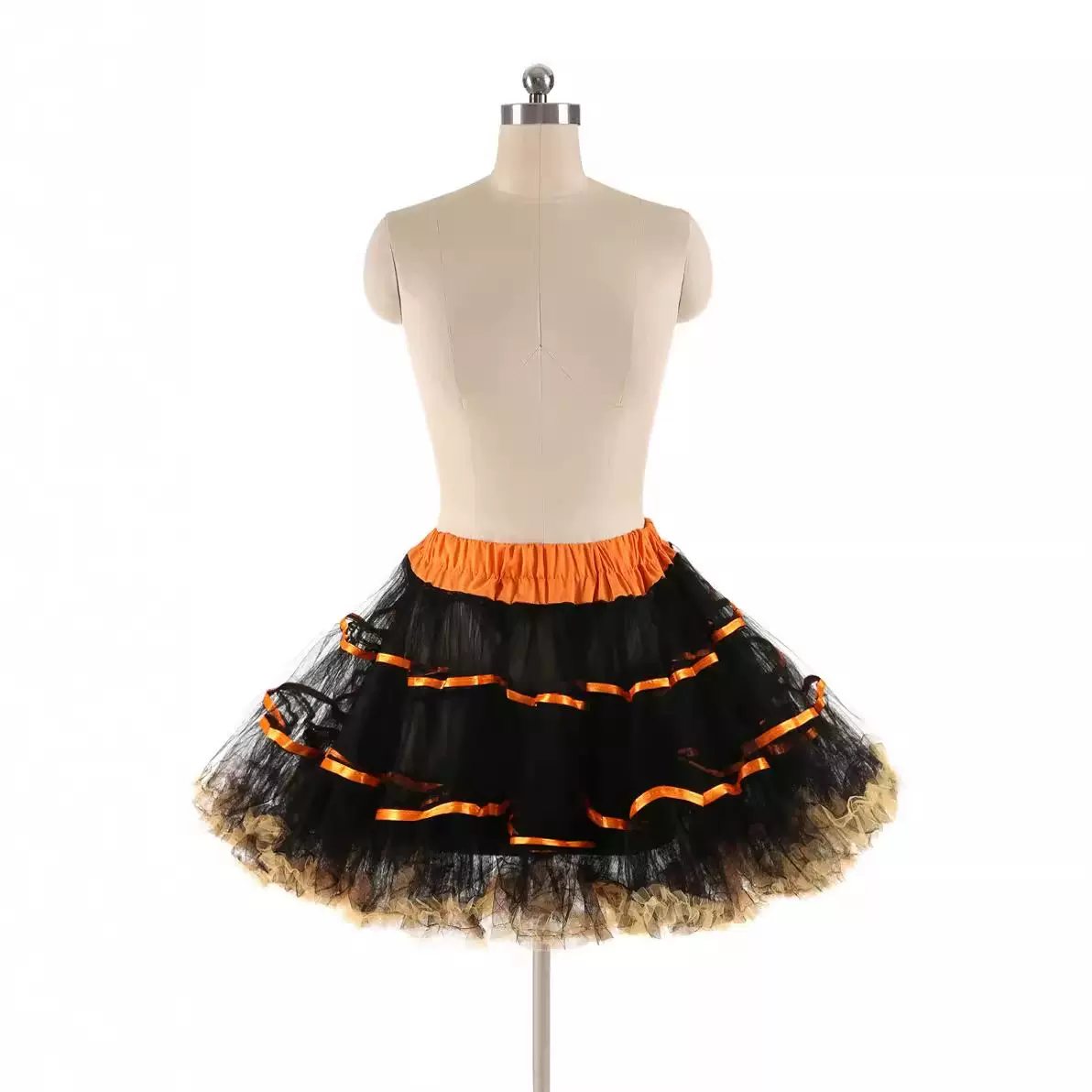 批发速卖通亚马逊供应拼接成人半身网纱彩色蓬蓬裙 tutu shirt