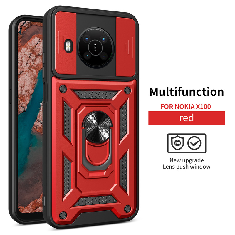 Mobile phone case for NOKIA X100 soldiers sliding window NOKIA shunjia car ring magnetic drop-resistant protective case Mobile phone case for NOKIA X100 soldiers sliding window NOKIA shunjia car ring magnetic drop-resistant protective case