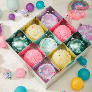 Christmas Decoration Holiday Scene Layout Christmas Tree Ornaments Decoration Handmade DIY Maca Christmas Ball Small Ornaments