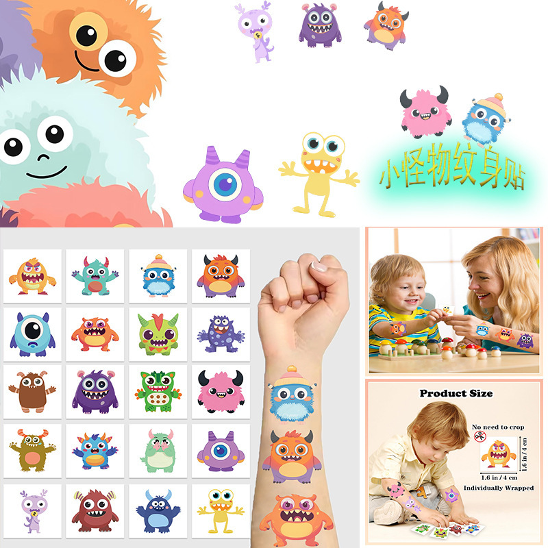 New Cartoon Little Monster Tattoo Sticker Children Party Party Party Decoration Arm Face Temporary Waterproof Tattoo Sticker New Cartoon Little Monster Tattoo Sticker Children Party Party Party Decoration Arm Face Temporary Waterproof Tattoo Sticker