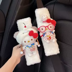 Hello Kitty car seatbelt shoulder pad cute women's anti-chafing clothing couple's pair of seatbelt decorations