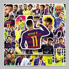 50 sheets of Neymar star luggage stickers waterproof graffiti stickers scooter computer tablet cartoon decoration