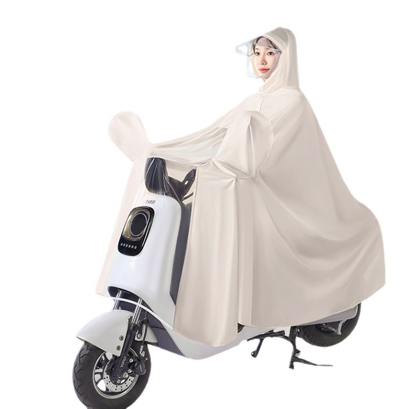 전기 자동차 비옷 두껍고 긴 전신 비 방지 유니섹스 싱글 사이클링 판초 더블 비옷