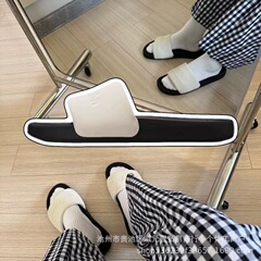 lulu同款原标restfeel slide休闲防滑一字拖鞋男女黑白灰色凉鞋软