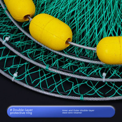 多浮漂魚護海釣浮水魚護磯釣船釣浮球魚護速乾折疊加粗編織漁網兜