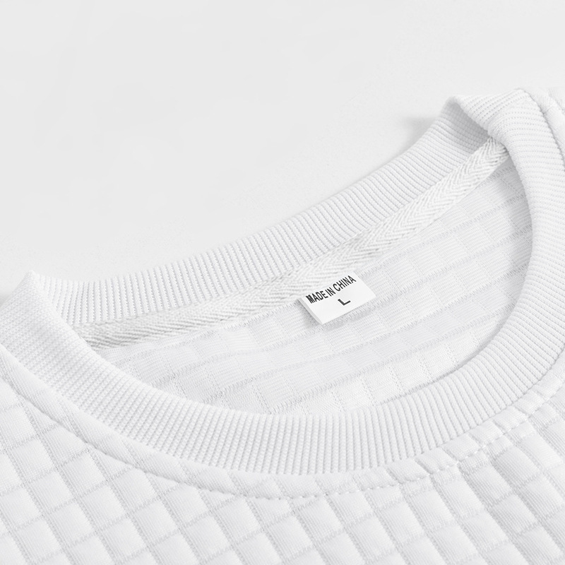 Long Sleeve Knitted T-shirt For Men Solid Colour Round Neck_voghion.com