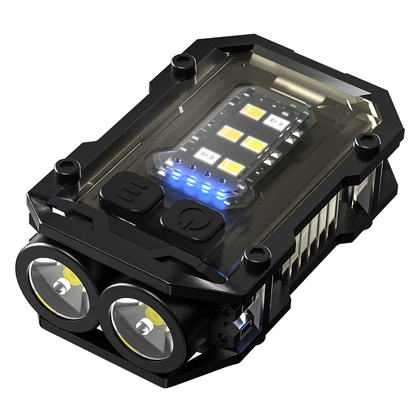 Transfronterizo nuevo llavero luz al aire libre multi-función linterna mini luz de trabajo COB reflector Impermeable de Alta Luz