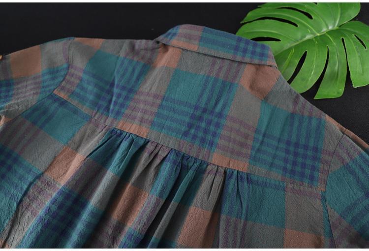 476g Weight Long Sleeve Sleeve Length Single Breasted Placket Type Regular Sleeve Sleeve Type Polyester, Polyester Fabric Type Mid-Length (65cm <Length ≤ 80cm) Top Length Cardigan, Shirt Tops Type Shirt Collar Neckline Loose Fit Type Lattice Pattern Temperament Commuter, Commute style Style Casual Plaid Shirt Women's Midi Loose New Style Plus Size Long Sleeve Top Trendy Spring Autumn 2025 New Arrival 11
