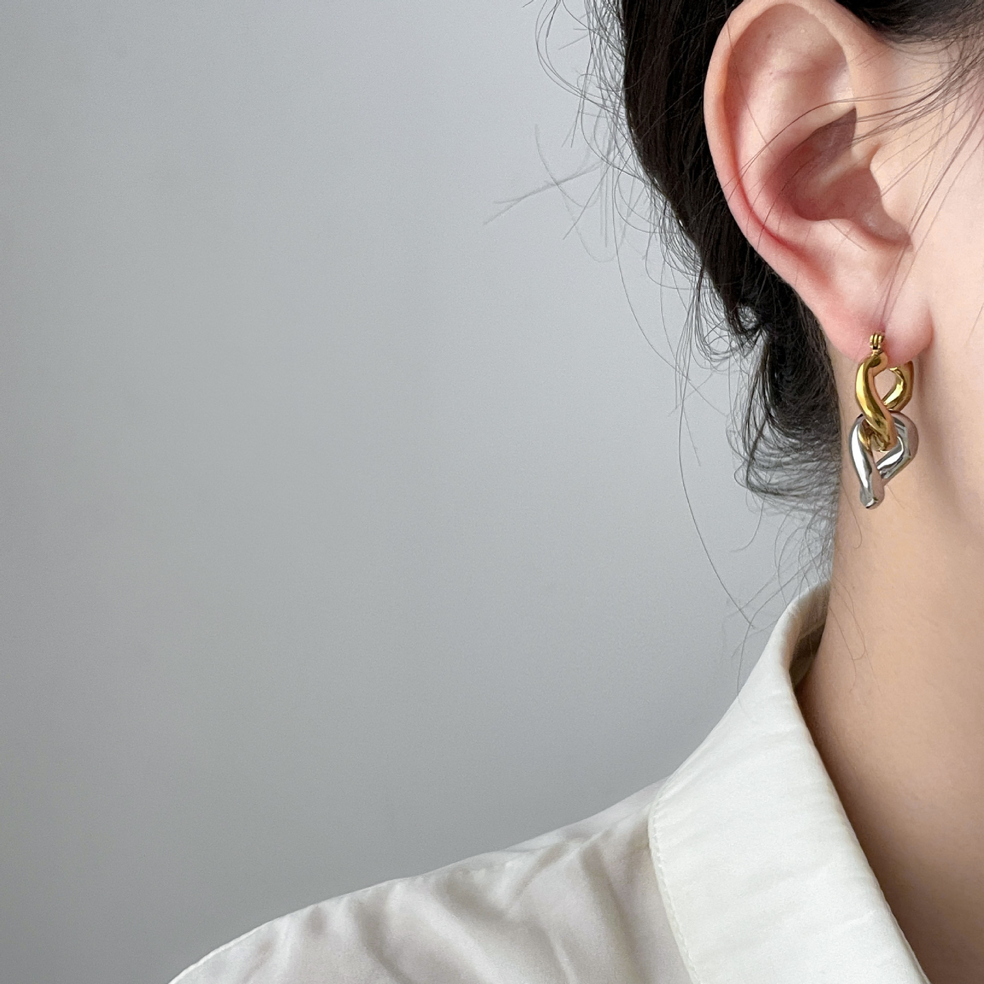 18g Weight Titanium Steel Ear Needle Material Earrings Classification 1 Piece Quantity Holiday, Daily Occasion Titanium Steel Material Geometric Pattern Women's Gender Casual, Simple Style Style 1 Piece Casual Simple Style Geometric Titanium Steel Earrings 9