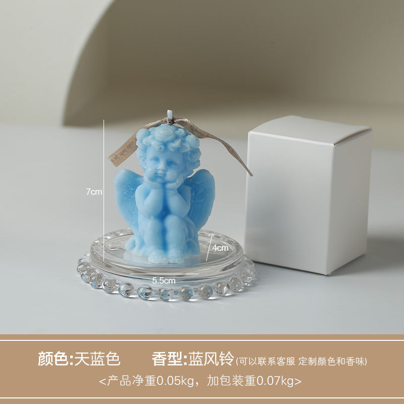 小天使香薰蜡烛浪漫创意生日伴手礼香氛桌面装饰摆件跨境造型蜡烛|undefined