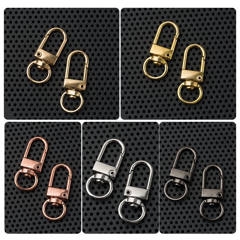 スポット亜鉛合金 DIY 小型ドアバックルカラースプレーペイント電気メッキキーホルダー回転リングバッグアクセサリー 3 点ドアバックル|undefined