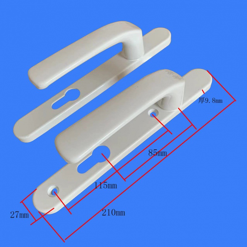 断桥铝门锁铝合金多点门锁把手塑钢执手平开门锁中心距85mm独立站