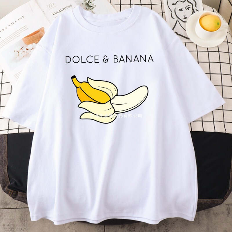 Dolce Banana Creative Print Men's Cotton T-Shirt Fashion Full Math Soft Short Sleeve Breathable Oversized Casual Men's Clothing Dolce Banana Creative Print Men's Cotton T-Shirt Fashion Full Math Soft Short Sleeve Breathable Oversized Casual Men's Clothing