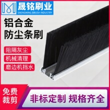 铝合金条刷工业防尘毛刷密封毛刷双排加厚毛刷尼龙门底密封毛刷条