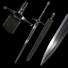 外贸批发西洋骑士剑COS道具不锈钢欧剑双手剑一体长剑兵器未开刃