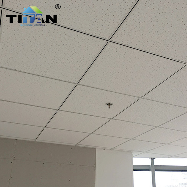 Tablero de lana mineral especial de oficina al por mayor Techo de techo Tablero de aislamiento acústico y absorbente de sonido Material de aislamiento térmico y absorbente de sonido