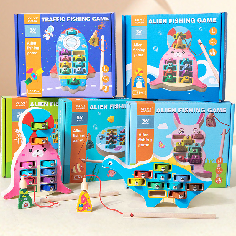 Magnetic Fishing Toys for Toddlers, Boys and Girls, Baby Early Education Enlightenment Multi-Functional Brain-Stimulating Family Game Toys