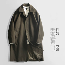 中长款风衣男潮流过膝大衣青年时尚百搭上衣宽松大码夹克新款外套