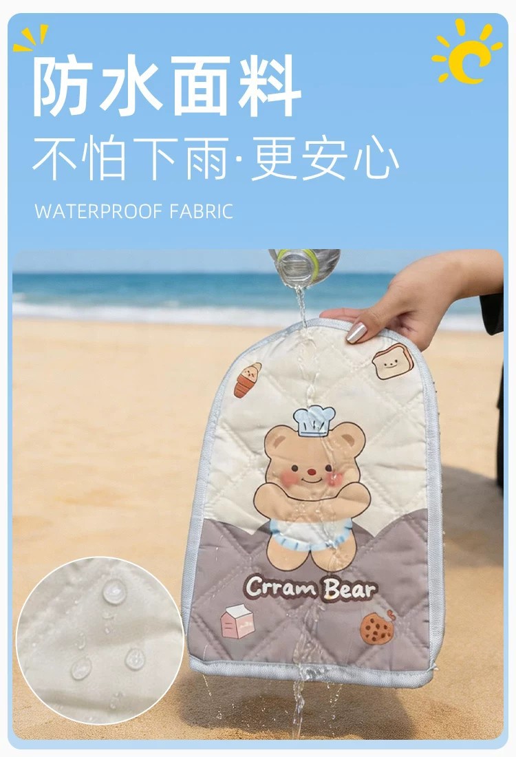 Summer electric vehicle sunshade handlebar covers, motorcycle sun-proof and waterproof handlebar covers, cartoon breathable riding gloves
