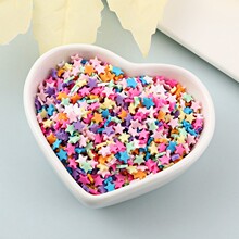 厂家直供史莱姆手机壳软陶片串珠diy美甲配饰五角星爱心饰品配件