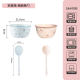 New Arrival Ceramic Bowl Spoon Underglaze Color Tableware suit Girl Heart Ins Style Two-Person Couple Bowl Household Rice Bowl