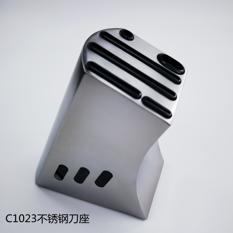 不锈钢加厚厨房插刀座 菜刀具收纳沥水 创意家用多功能置物刀架座