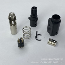 厂家供应 MINI DIN5芯组装八件LOOCK DIN连接器插头