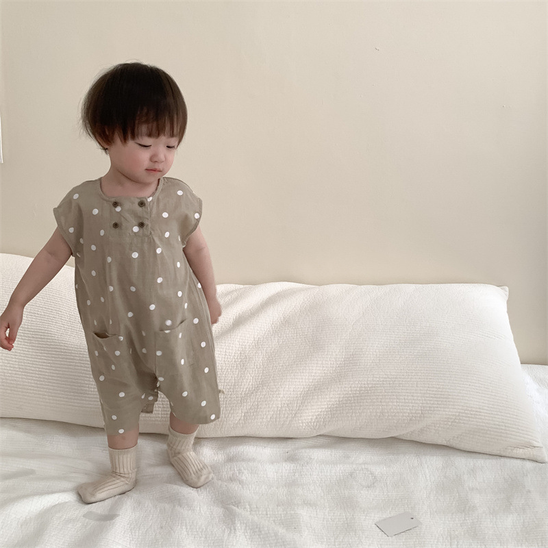 Mameluco de Verano para Bebé, Estilo Coreano, Ropa Infantil, Nuevo Producto de Verano 2025, Mameluco para Niño, Traje de Verano, Mono para Bebé