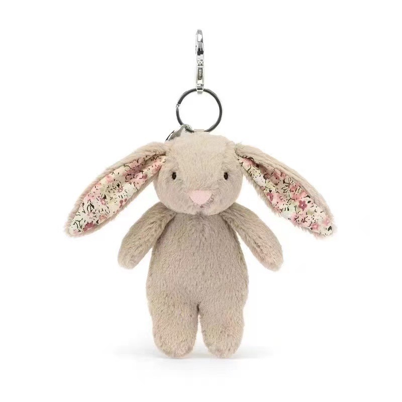 Floral brown rabbit ornament