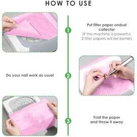 300张 颜色：图片色 材质：无纺布 美甲吸尘器滤纸 一次性过滤棉